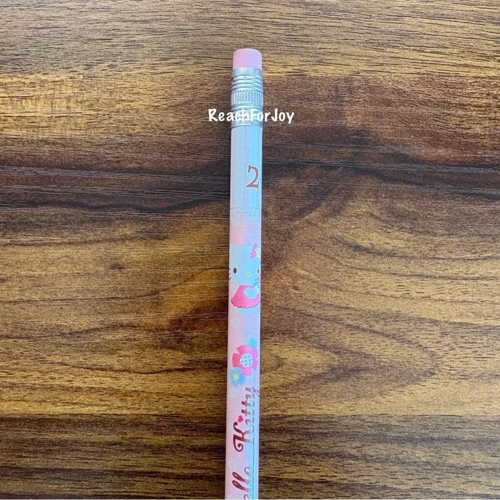 Hello Kitty Sanrio Pencil 2012 Wood #2 Pencil Floral Pink White Yellow Flowers